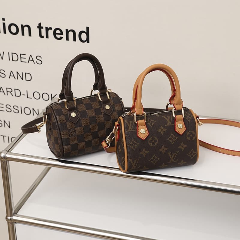 Boston bag Women PU Fashion L//VV pillow handbag Korean Printed Mini Sling Shoulder Bag