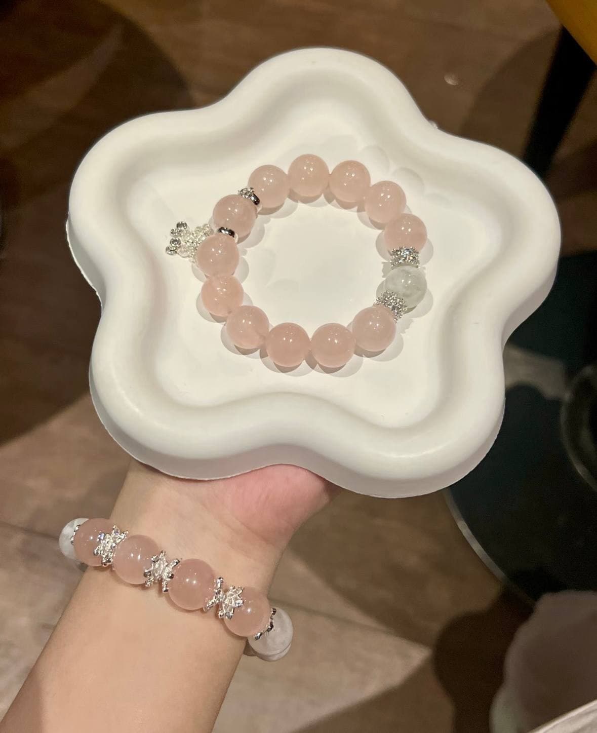 人鱼的眼泪（手工玻璃手串珠）