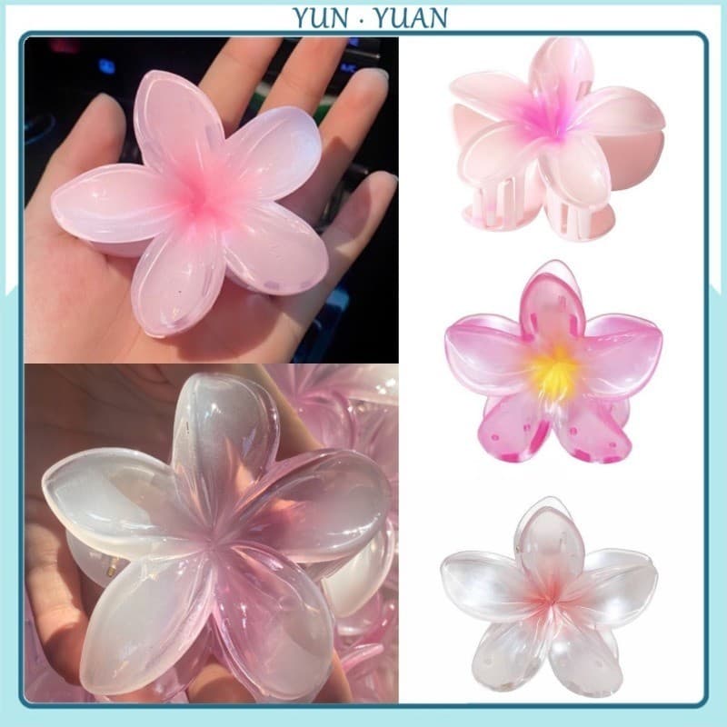 [YUNYUAN] Pink Holographic Hair Clip Collection Beauty Hair Accessories Cute Girl Shark Clip Beautiful Hair Clip Set