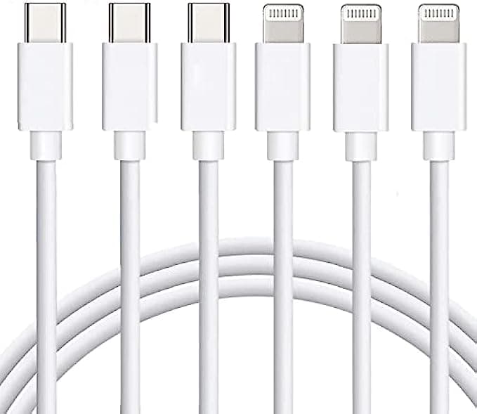 USB C to Lightning Cable [Apple MFi Certified] 3Pack 6FT iPhone Fast Charger Cable Power Delivery Type C Charging Cord Compatible with iPhone 13 13 Pro Max 12 12 Pro Max 11 XS XR X 8 iPad,White