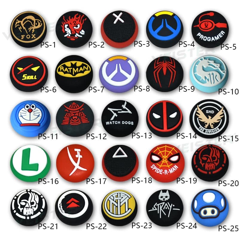 2Pcs Analog Thumb Grip Stick Cover, Wireless Controllers Game Remote Joystick Cap, Fantastic Non-Slip Silicone Handle Protection Cover for PS5/PS4/Xbox one/360/NS PRO