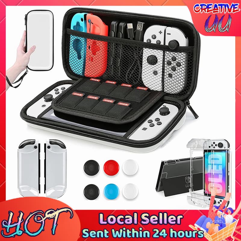 ?【SG Ready Stock】? Nintendo Switch OLED Model Carrying Case, 16 in 1 Accessories Kit for 2021 NS Switch OLED Model