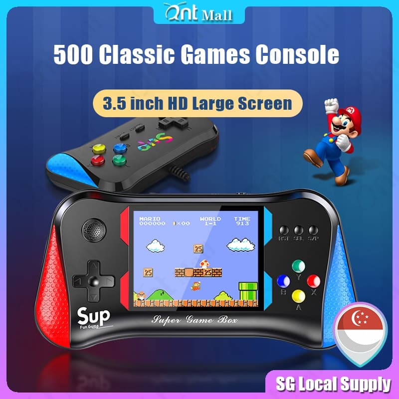 [SG READY STOCK] 500-in-1 Classic Game Console Portable Game Box 3.5 inch Retro Video Game Console Handheld Gamepad
