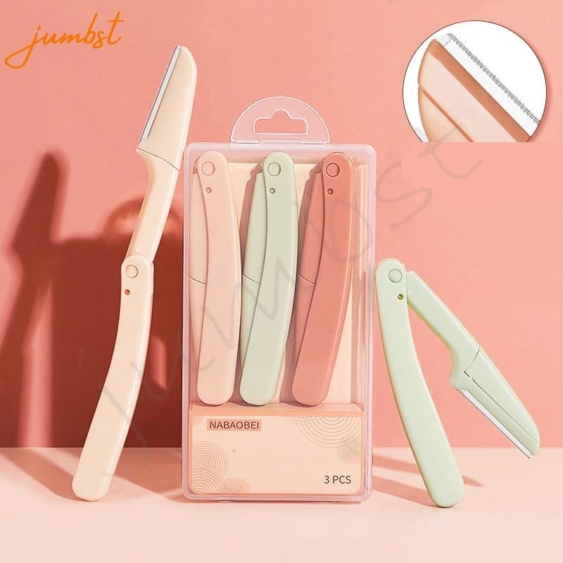 3PCS Women Eyebrow Razor Face Eye Brow Trimmer Blade Shaver