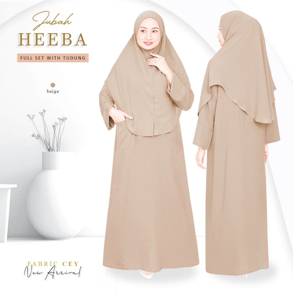 *New Season Arrival* HEEBA JUBAH Free Size With Tudung Sarung (Full Set) CEY Plain by H&H Exclusive